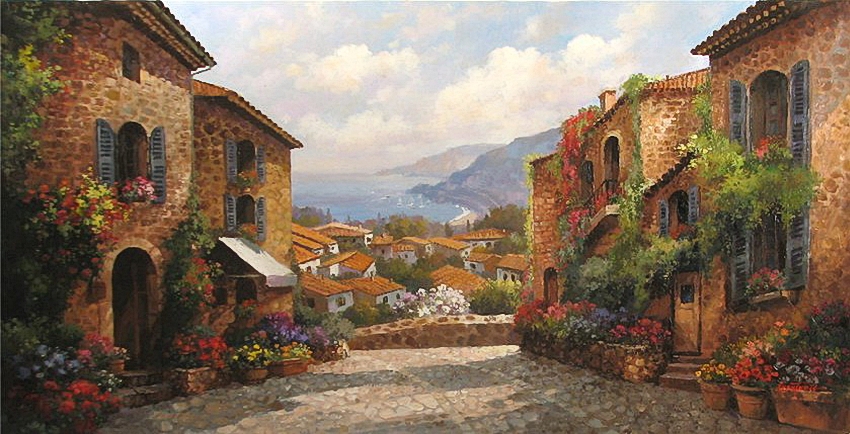 Town by Paul Guy Gantner painting - Unknown Artist Town by Paul Guy Gantner art painting